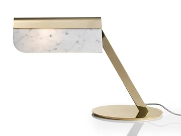2211/T - LED Carrara marble and brass table lamp by Il Paralume Marina - view 2
